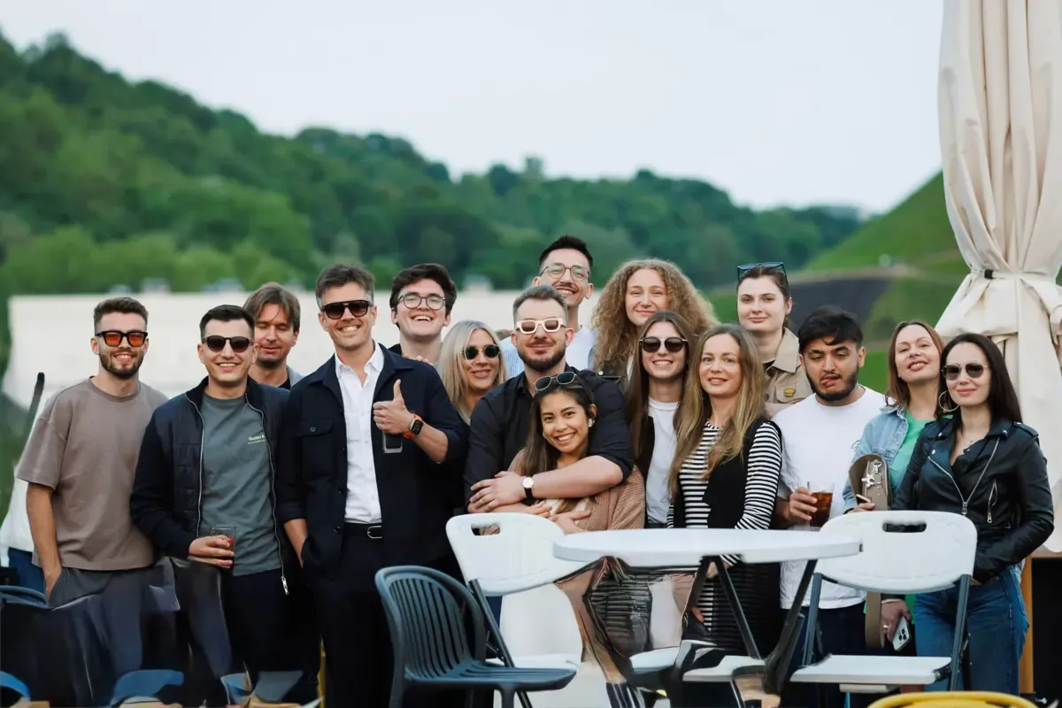 Joiner members at a rooftop meetup