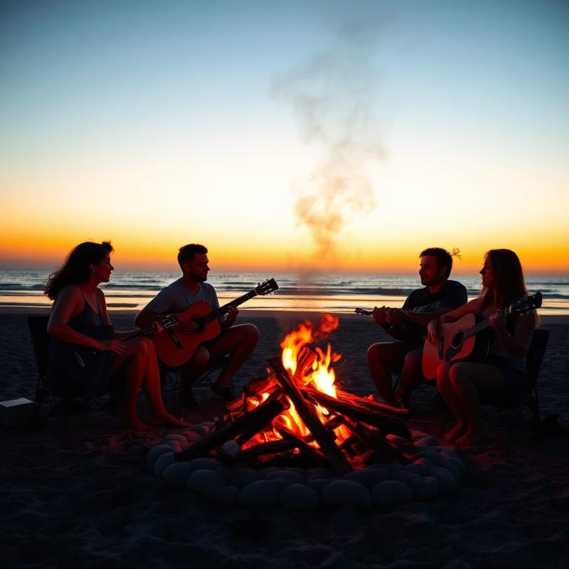 Cozy bonfire meetup