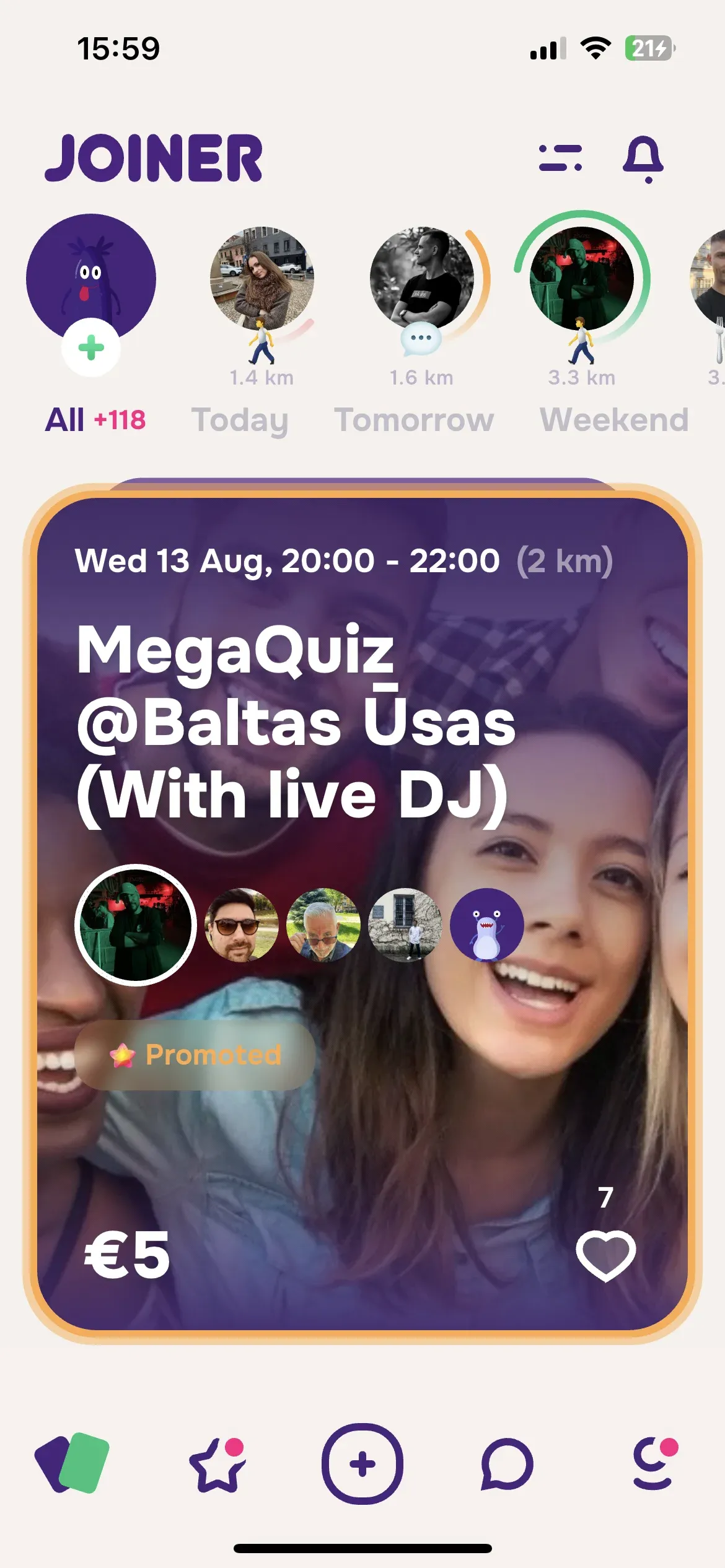 Browse events